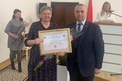 Татьяна Баранова из ОАО «Знамя Родины» награждена Почётной грамотой Минсельхозпрода