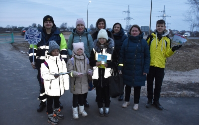 Представительство Белгосстраха по Гомельскому району провело совместную акцию с ГАИ и учениками Красненской школы